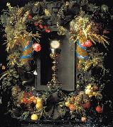 Jan Davidz de Heem Communion cup encircled with a Garland of Fruit painting